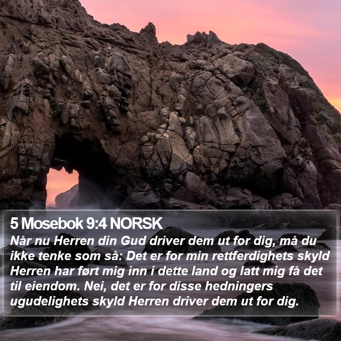 5 Mosebok 9:4 NORSK Bible Study