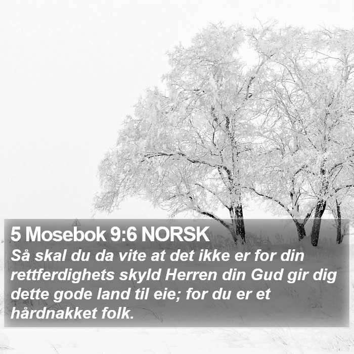 5 Mosebok 9:6 NORSK Bible Study