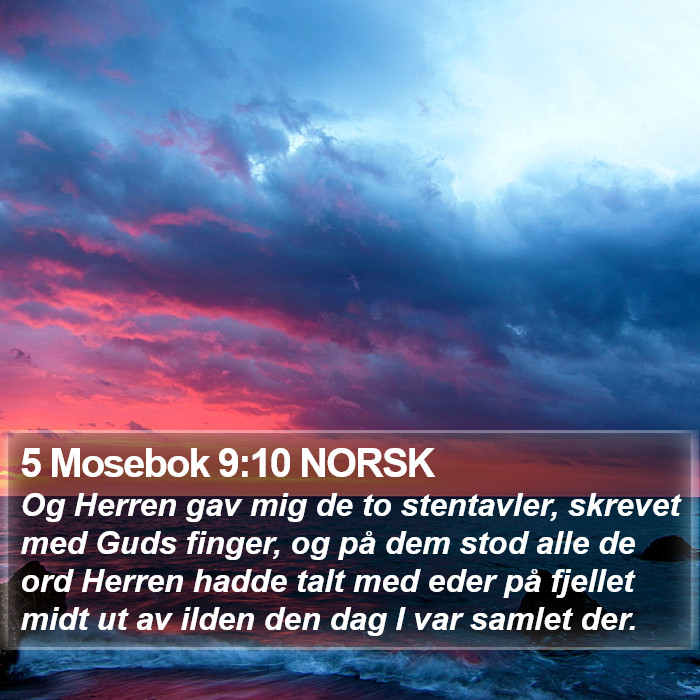 5 Mosebok 9:10 NORSK Bible Study