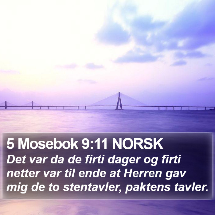 5 Mosebok 9:11 NORSK Bible Study