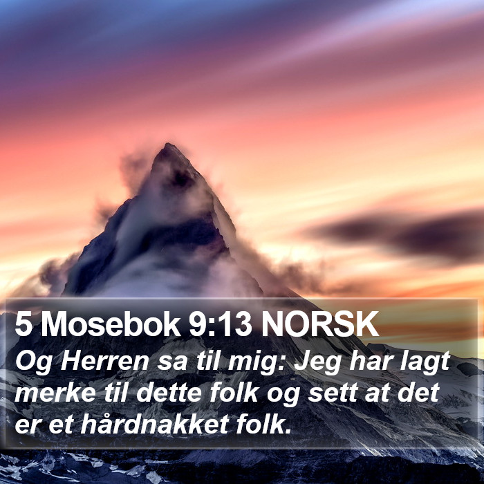 5 Mosebok 9:13 NORSK Bible Study