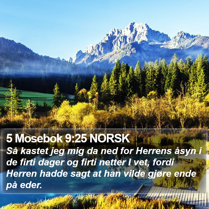 5 Mosebok 9:25 NORSK Bible Study