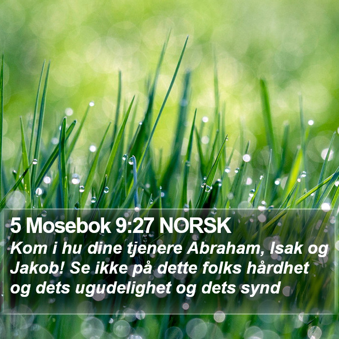 5 Mosebok 9:27 NORSK Bible Study