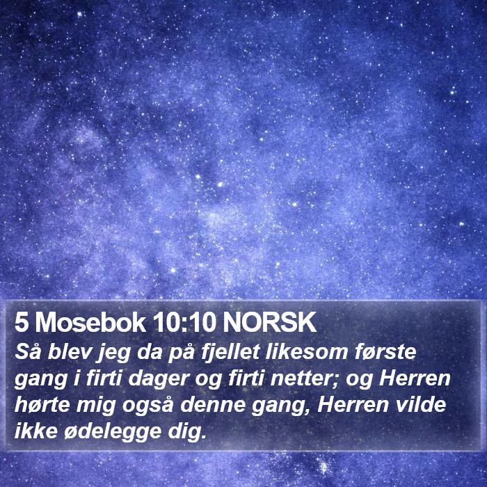 5 Mosebok 10:10 NORSK Bible Study