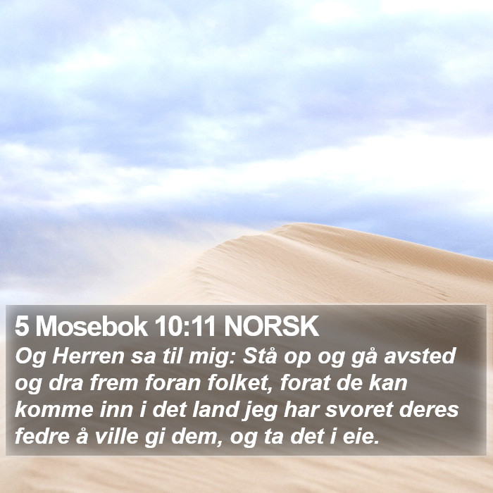 5 Mosebok 10:11 NORSK Bible Study