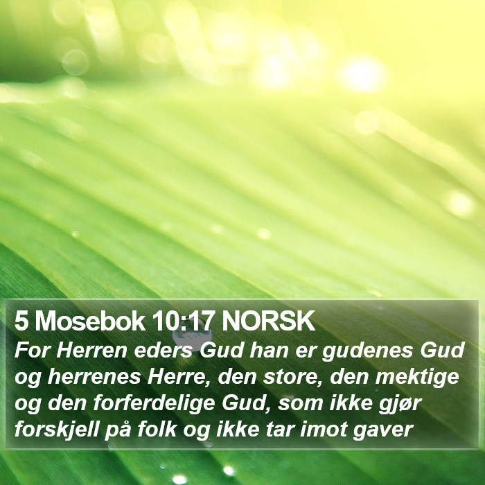 5 Mosebok 10:17 NORSK Bible Study