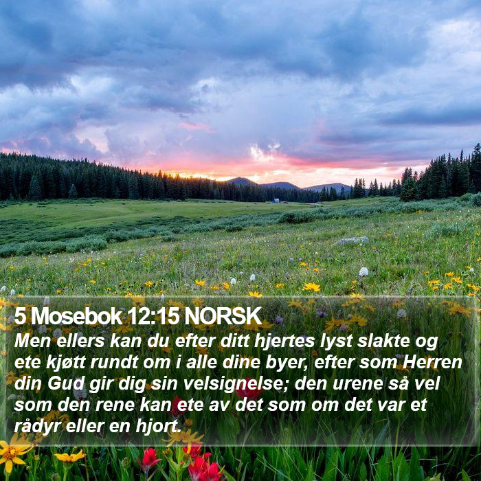 5 Mosebok 12:15 NORSK Bible Study