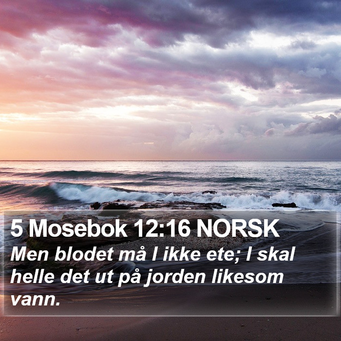 5 Mosebok 12:16 NORSK Bible Study