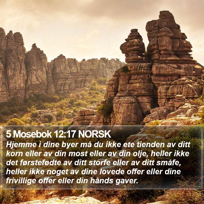 5 Mosebok 12:17 NORSK Bible Study