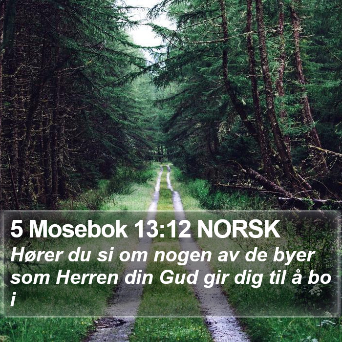 5 Mosebok 13:12 NORSK Bible Study