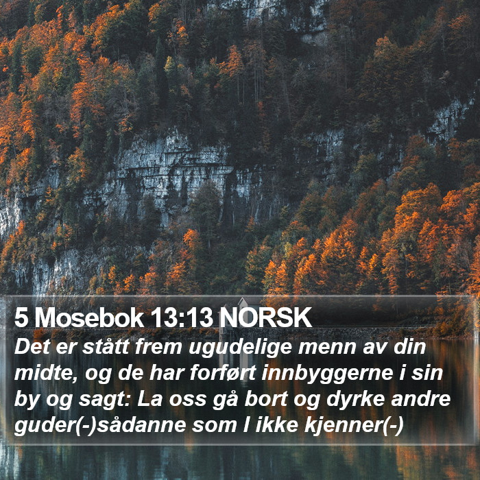 5 Mosebok 13:13 NORSK Bible Study
