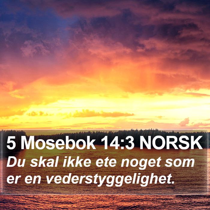 5 Mosebok 14:3 NORSK Bible Study