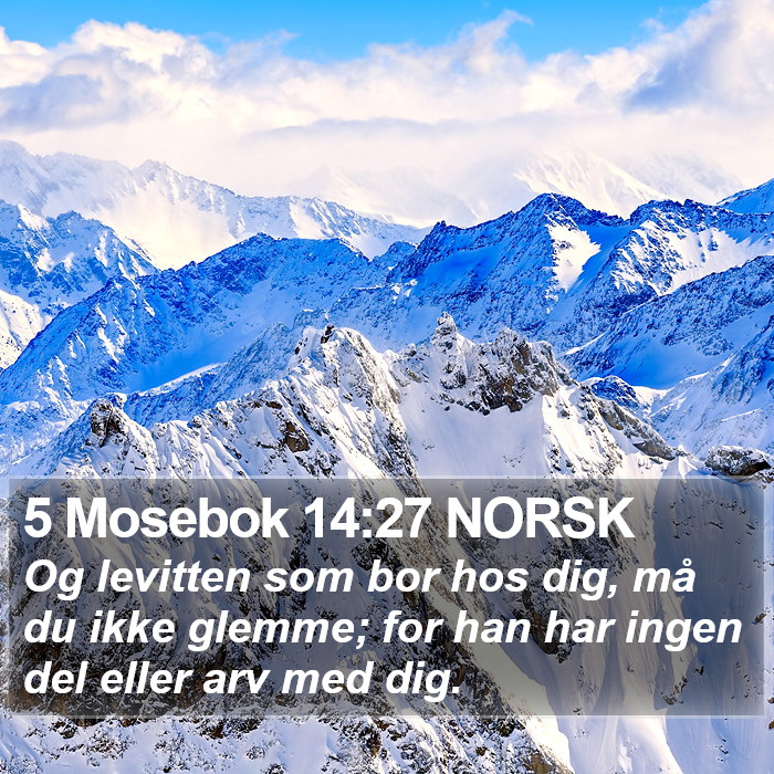 5 Mosebok 14:27 NORSK Bible Study