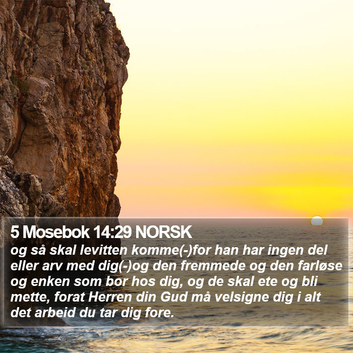 5 Mosebok 14:29 NORSK Bible Study