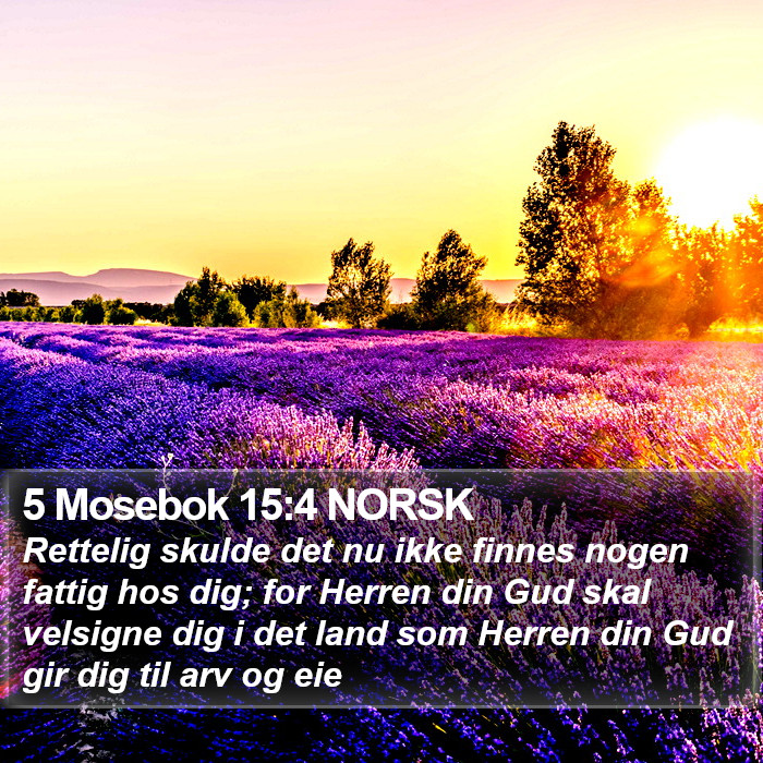 5 Mosebok 15:4 NORSK Bible Study