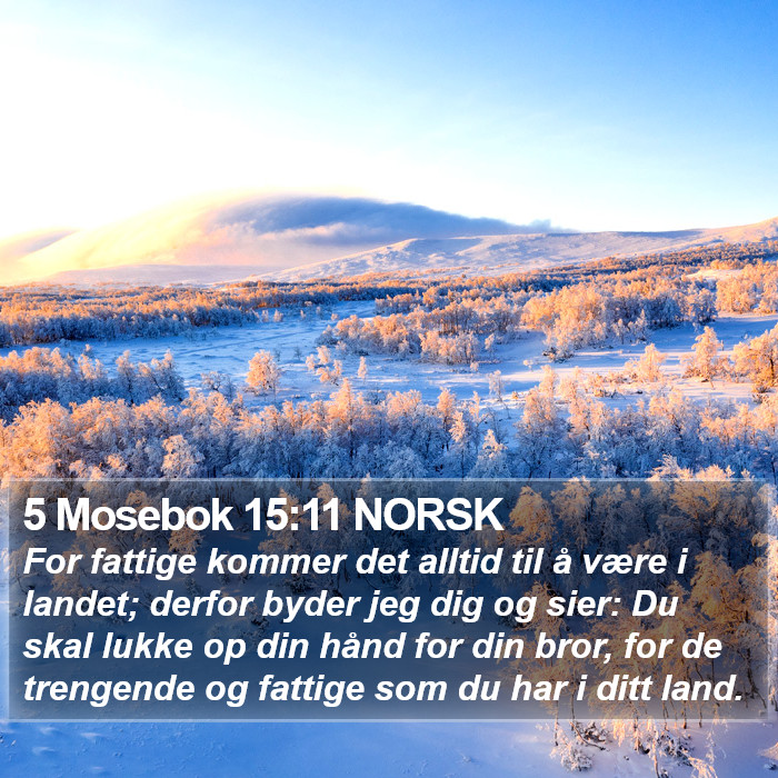 5 Mosebok 15:11 NORSK Bible Study