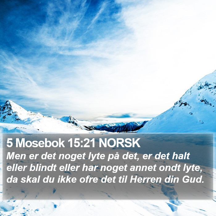 5 Mosebok 15:21 NORSK Bible Study