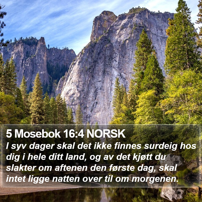 5 Mosebok 16:4 NORSK Bible Study