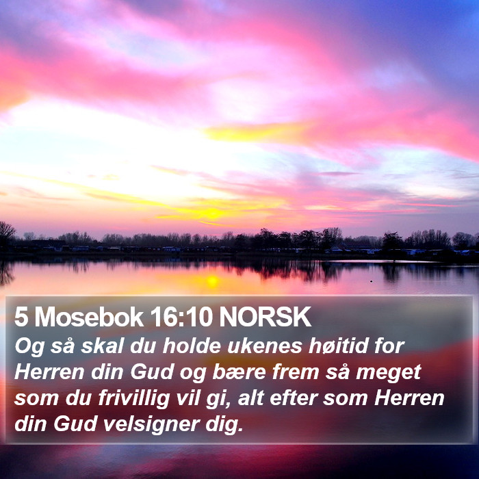 5 Mosebok 16:10 NORSK Bible Study