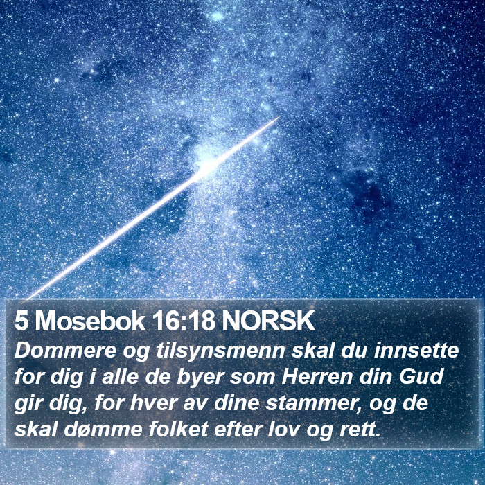 5 Mosebok 16:18 NORSK Bible Study