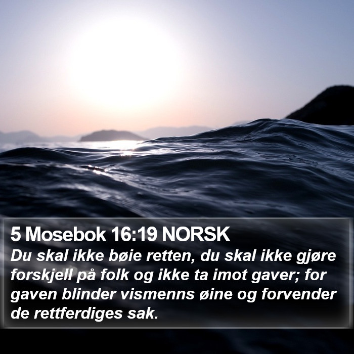 5 Mosebok 16:19 NORSK Bible Study