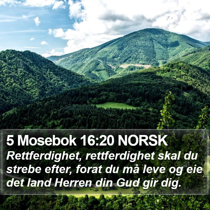 5 Mosebok 16:20 NORSK Bible Study