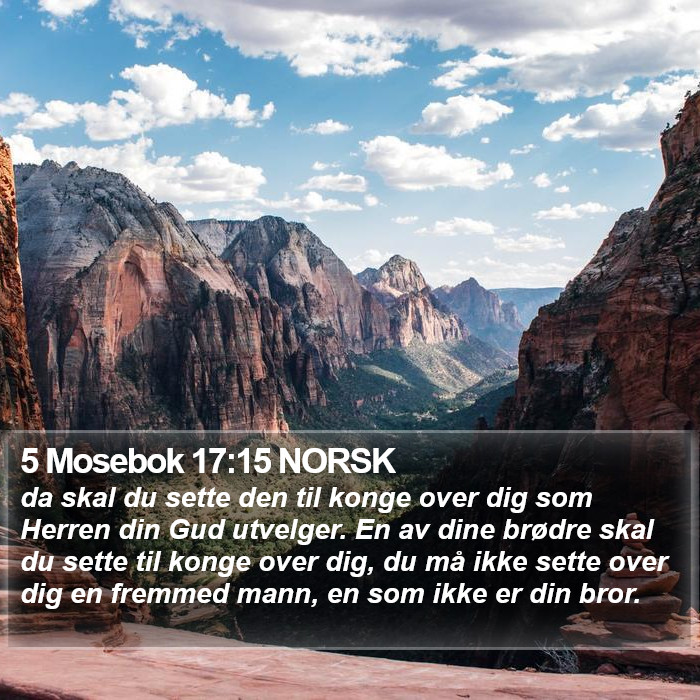 5 Mosebok 17:15 NORSK Bible Study