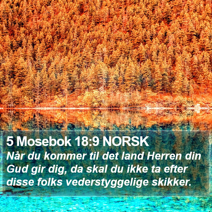 5 Mosebok 18:9 NORSK Bible Study