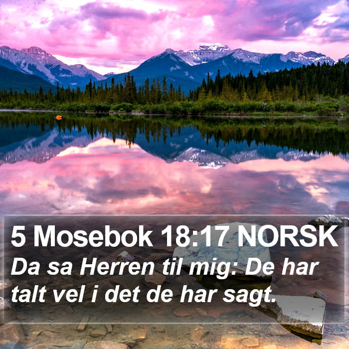 5 Mosebok 18:17 NORSK Bible Study