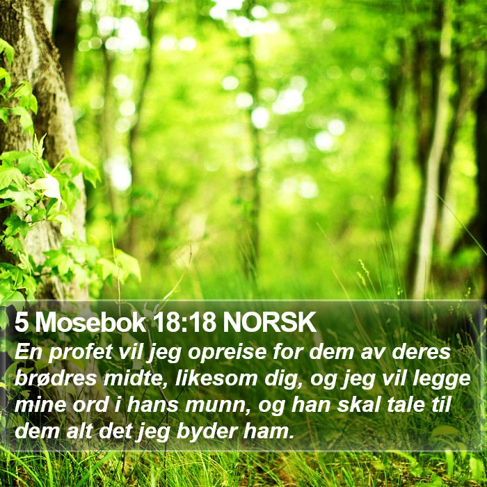 5 Mosebok 18:18 NORSK Bible Study