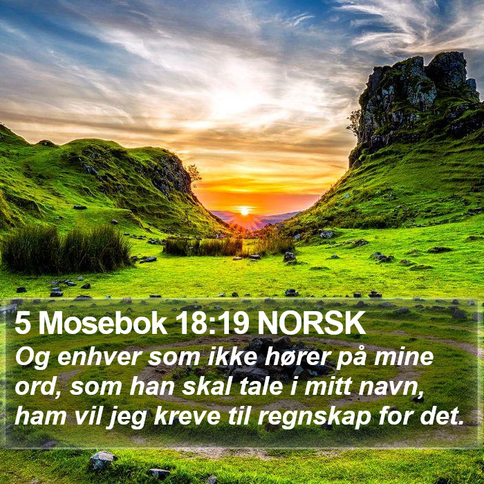 5 Mosebok 18:19 NORSK Bible Study