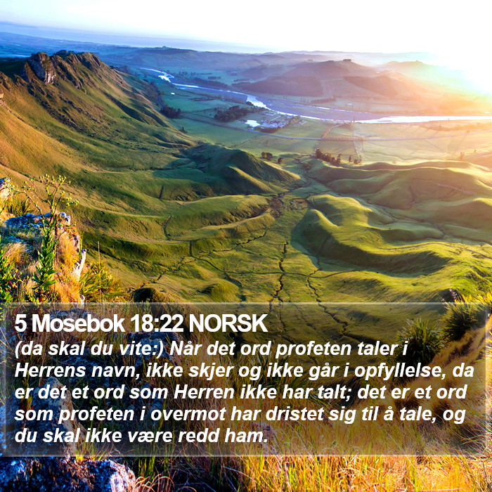 5 Mosebok 18:22 NORSK Bible Study