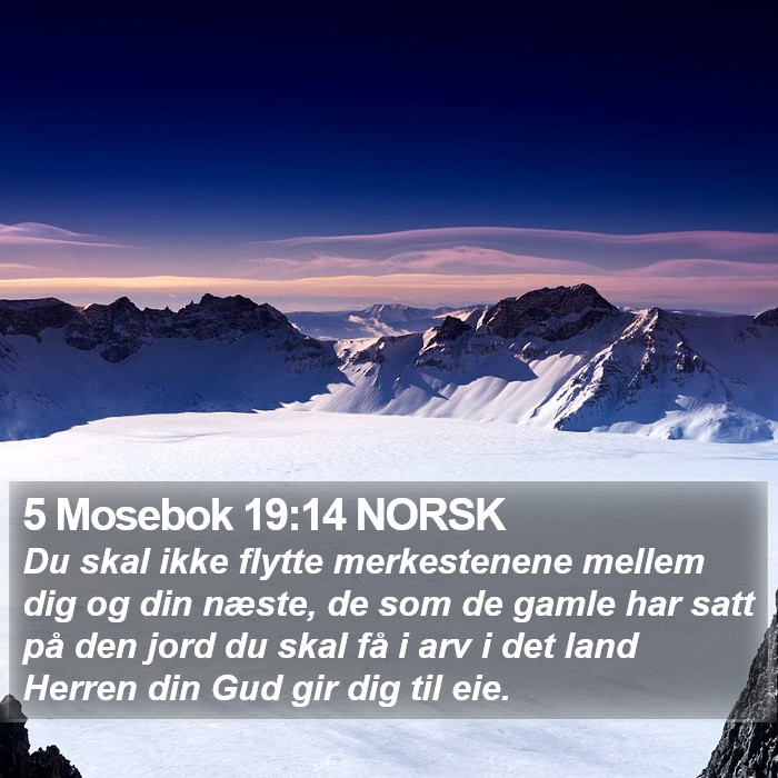 5 Mosebok 19:14 NORSK Bible Study