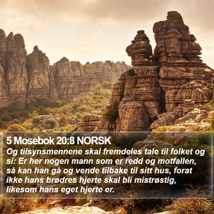 5 Mosebok 20:8 NORSK Bible Study