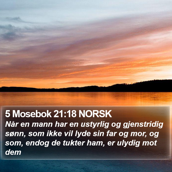 5 Mosebok 21:18 NORSK Bible Study