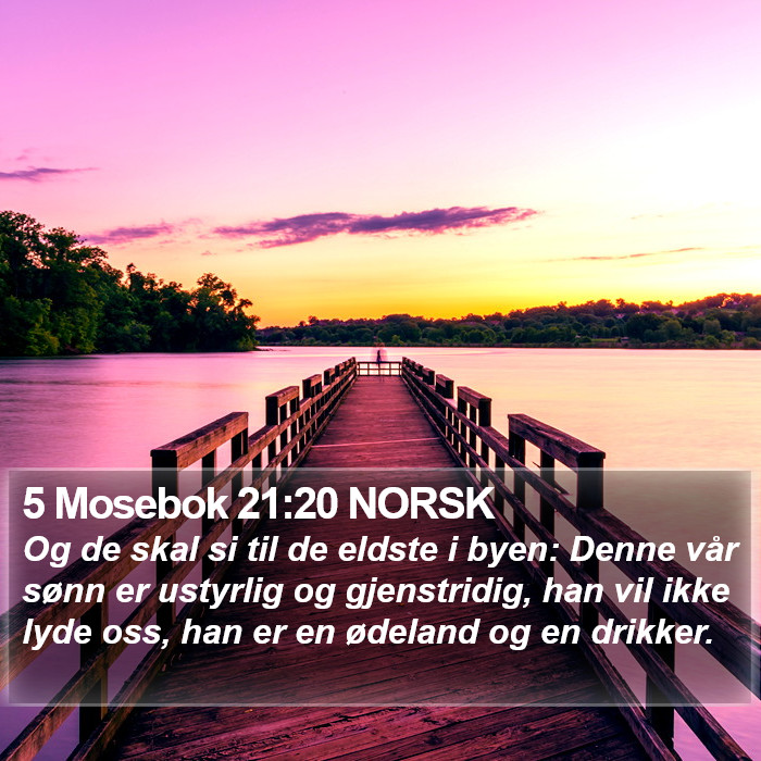 5 Mosebok 21:20 NORSK Bible Study