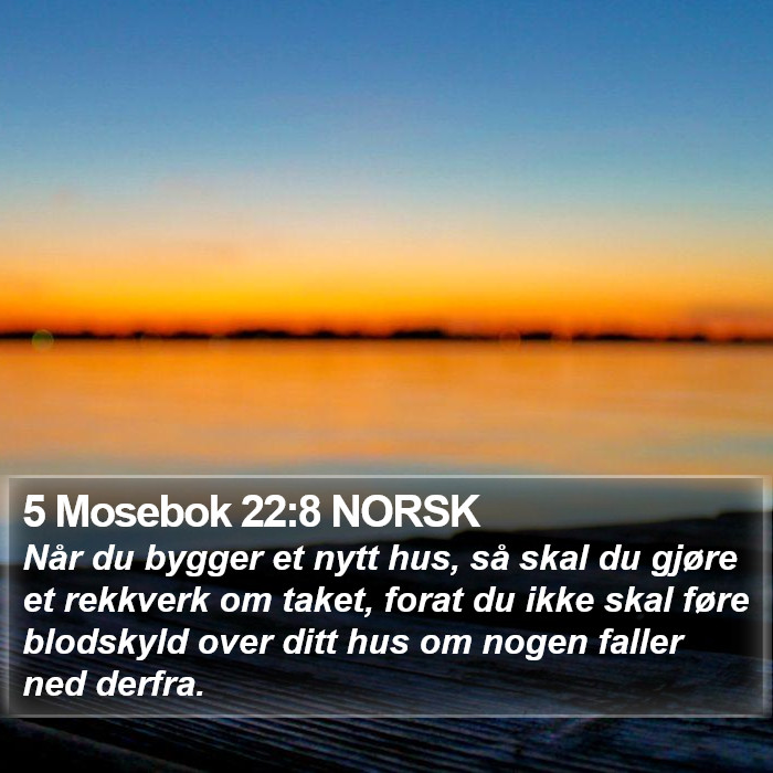 5 Mosebok 22:8 NORSK Bible Study