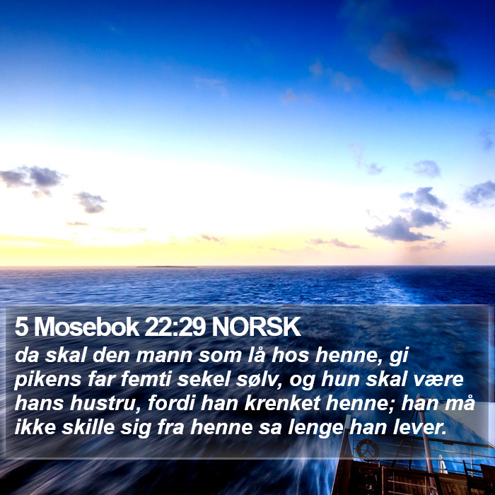 5 Mosebok 22:29 NORSK Bible Study
