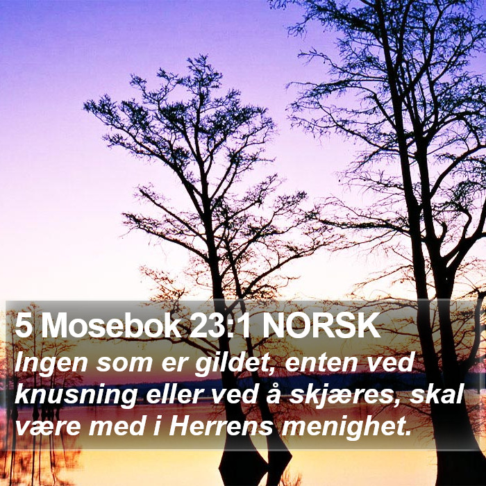 5 Mosebok 23:1 NORSK Bible Study