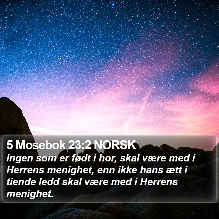 5 Mosebok 23:2 NORSK Bible Study