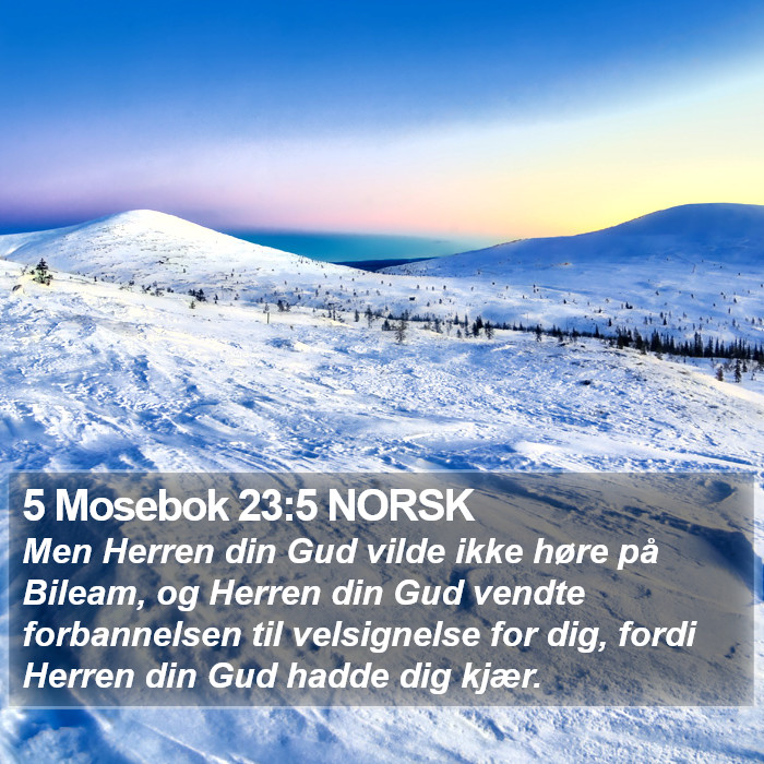 5 Mosebok 23:5 NORSK Bible Study