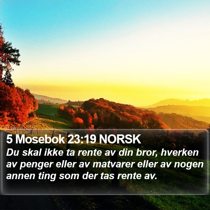 5 Mosebok 23:19 NORSK Bible Study