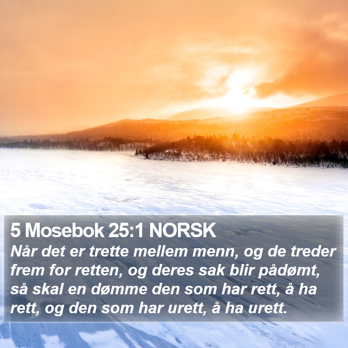 5 Mosebok 25:1 NORSK Bible Study