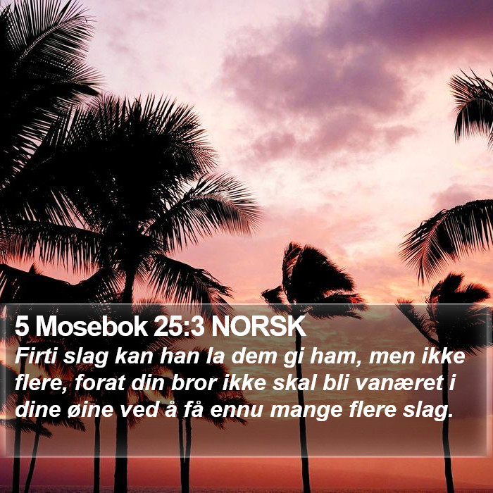 5 Mosebok 25:3 NORSK Bible Study