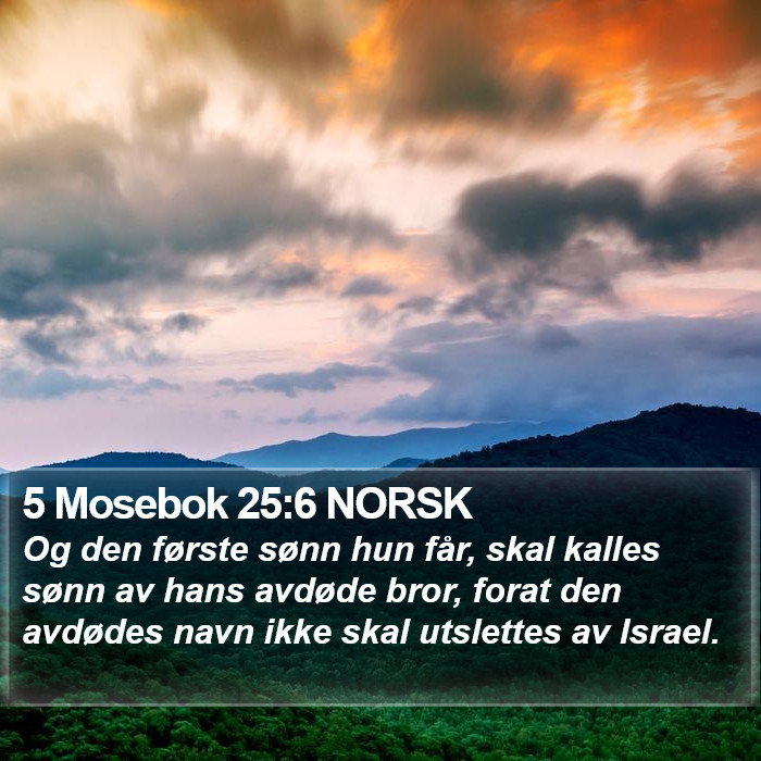 5 Mosebok 25:6 NORSK Bible Study