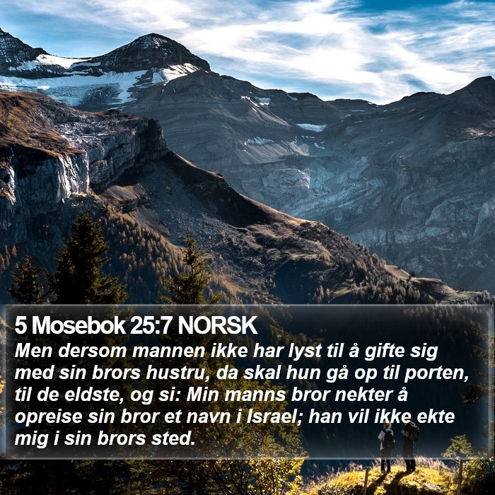 5 Mosebok 25:7 NORSK Bible Study