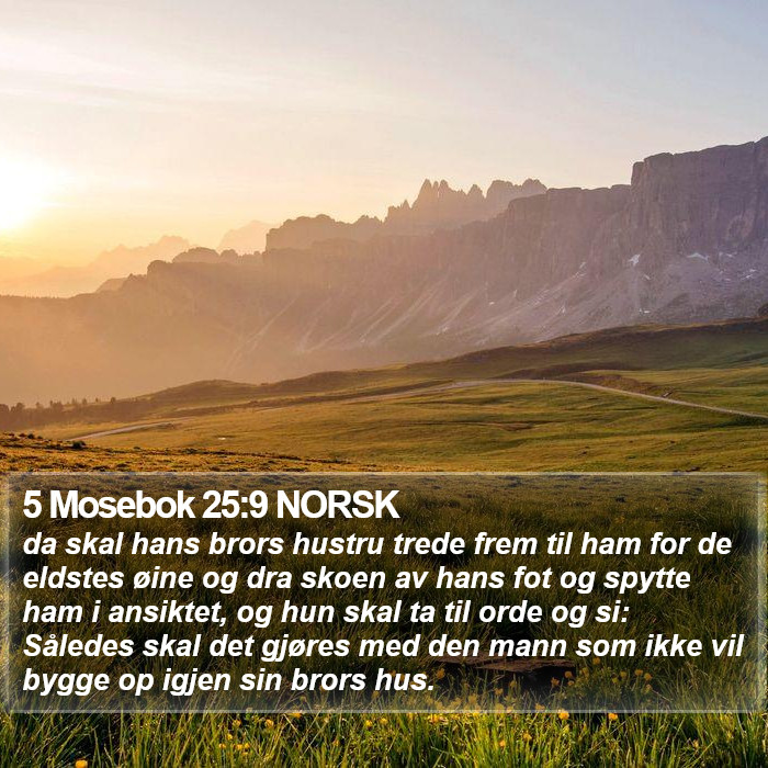 5 Mosebok 25:9 NORSK Bible Study