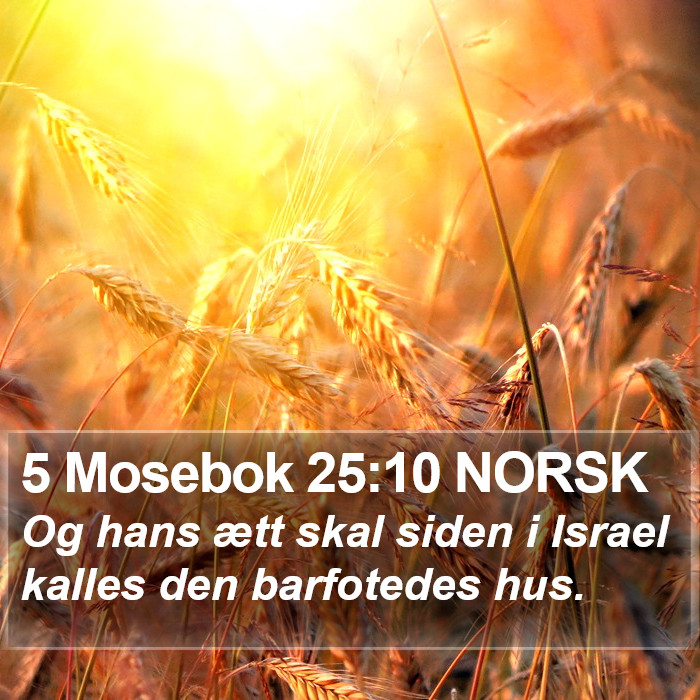 5 Mosebok 25:10 NORSK Bible Study