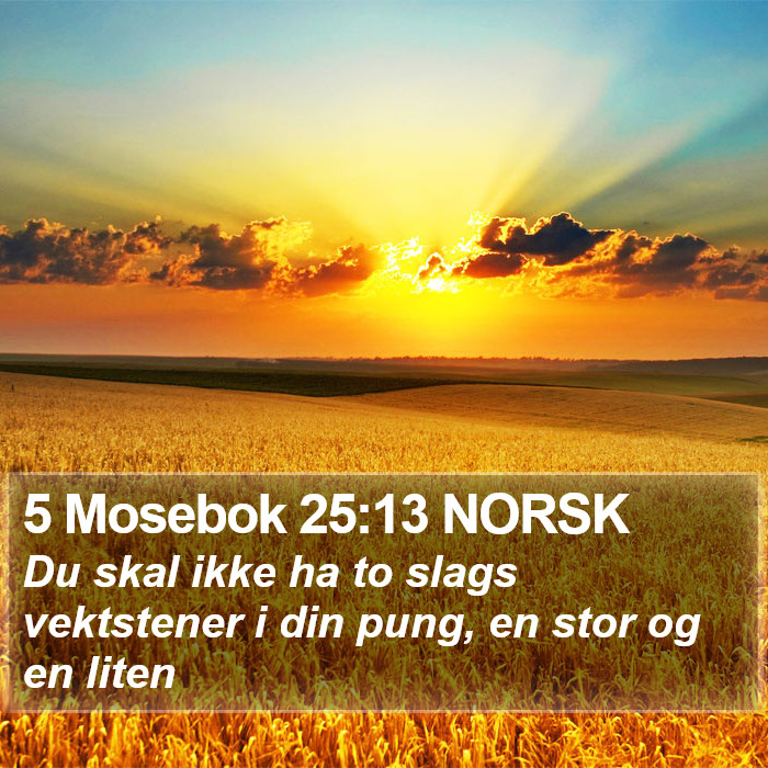 5 Mosebok 25:13 NORSK Bible Study