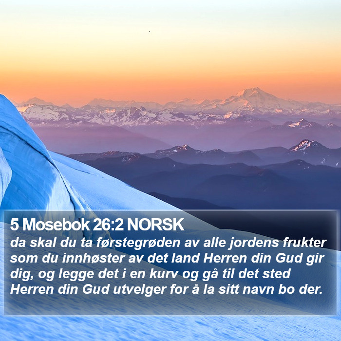 5 Mosebok 26:2 NORSK Bible Study